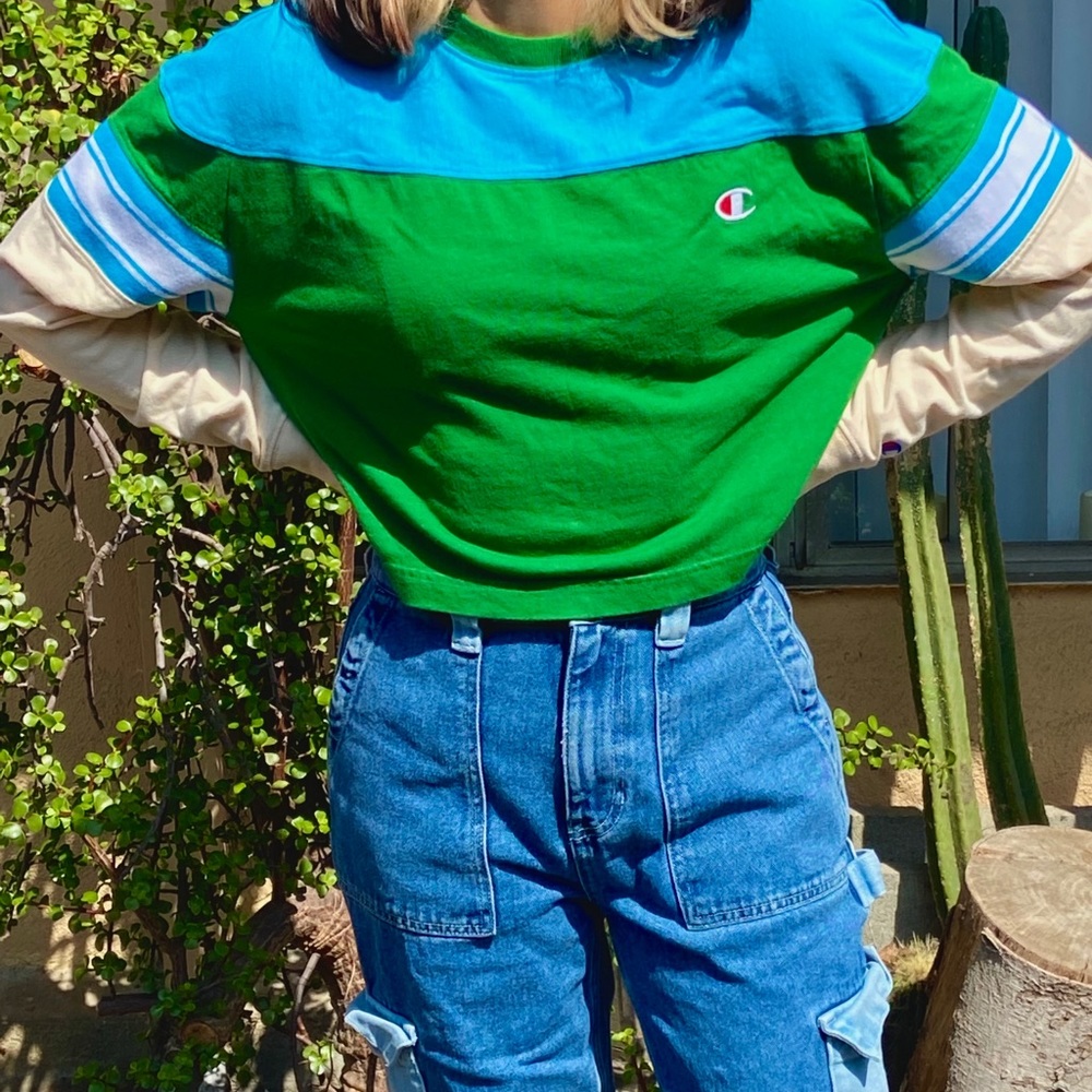 Champion Tri-Color Crop Top